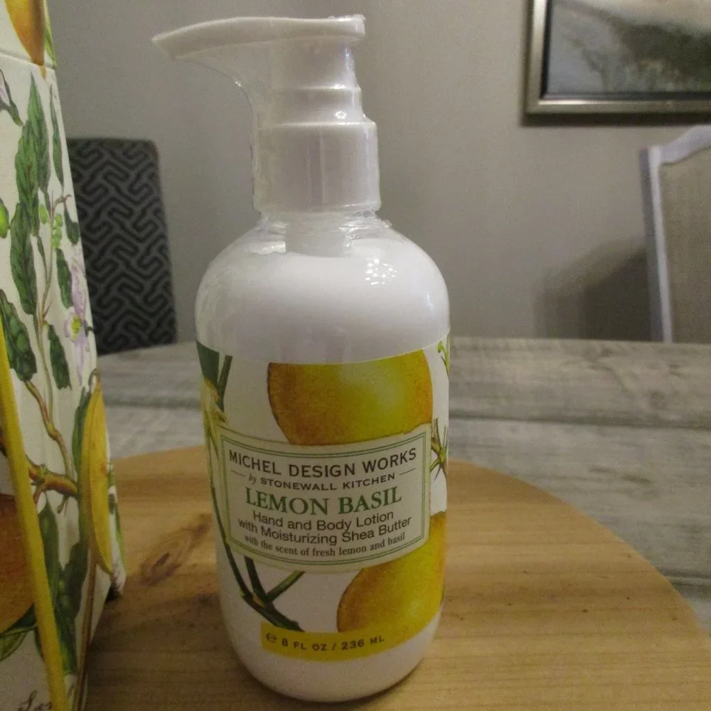 Michel Design Works Lemon Basil Hand and Body Lotion 8 oz